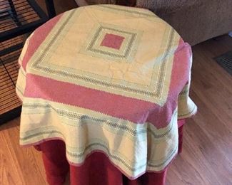 Cute fabric covered side table