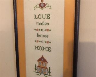 One of several very nice pieces of needlepoint to choose from
