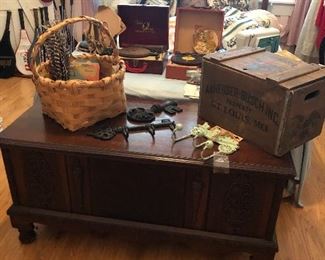 Another view of the Hope chest on legs