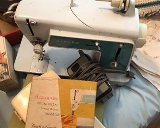 Vintage Singer sewing machine ready to work