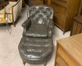 Mid-Century Club Chair and Ottoman