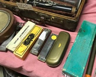 Old harmonicas & musical instruments