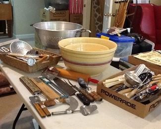Set it two large bowls, and lots of old kitchen utensils from Odell's Cafe in Experiment.