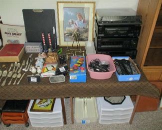 Household items and stereo equipment