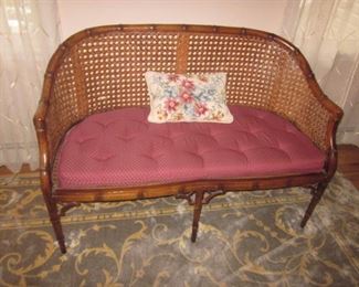 Ethan Allen Cane Bench
