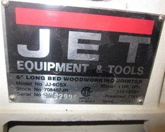 Jet Woodworking Jointer
