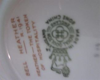 Royal Doulton China "Bell Heather"