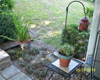 Vintage Black Patio End Table