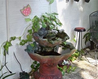 Concrete Fountain, 4th piece is down on the side.