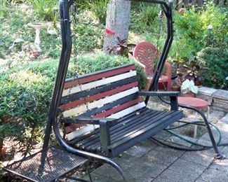 Modern Black Love seat Swing