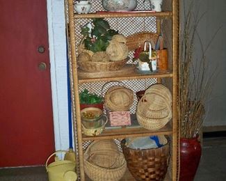 Wicker Bookcase, Baskets