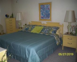 King Bed, Pair of Night stands