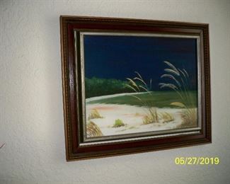 Dunes at Night Painting