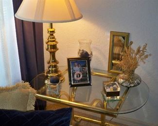 2nd Square Brass End Table with Glass top