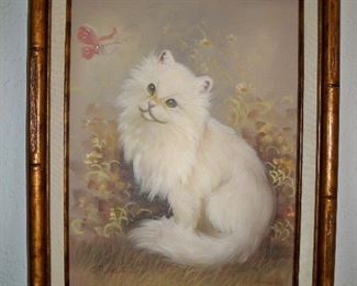White Cat Painting