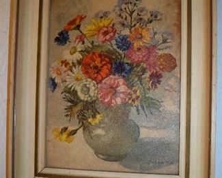 Close up of Gray Vase Still life painting