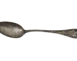 6. Antique Engraved Sterling Silver Spoon