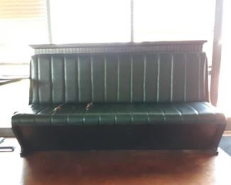 Large Booth - Wood with Green Vinyl seat
