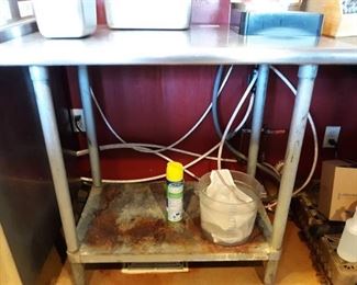 Stainless Steel Table with Shelf