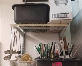 Shelves of Various Utensils