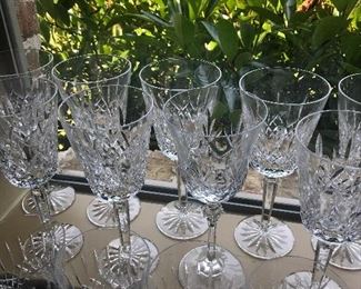 Rare Waterford water glasses 81/4 tall