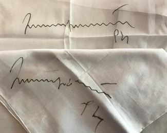 signed handkerchief by Luciano Pavarotti!!