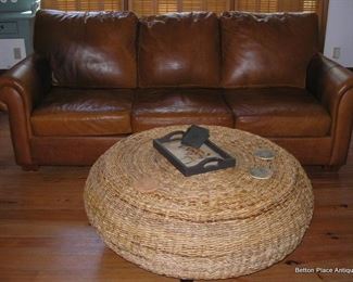 Rattan large Ottoman/coffee Table