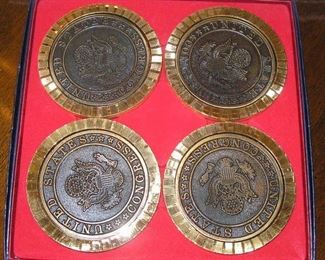 United States Congress gilt gift Coasters