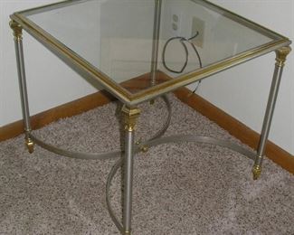 Glass top metal Table