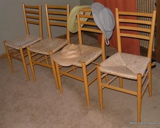 Four Matching Beautiful Cane seat Chairs