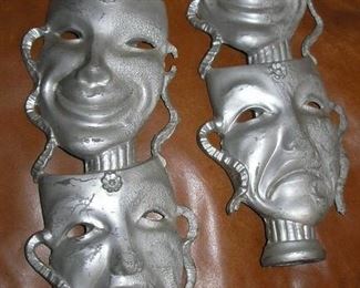 Metal Comedy & Tragedy Wall Hangings