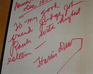 Signed by Harris Drew