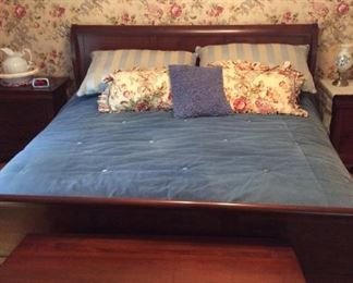 Nichols and Stone king sleigh bed