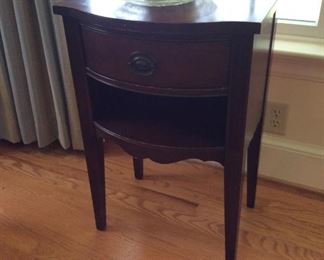 Mahogany two drawer side table