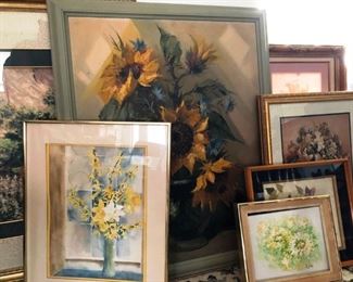 various paintings and prints