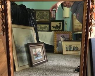 Antique Federal mirror.  Has some cracks in the frame.   Said to be over 100 years old.