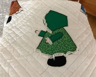 Hand sewn Holly Hobby quilt.  
