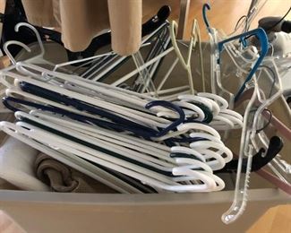 Lots of clothes hangers 
