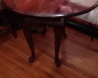 Pair of two small drop leaf tables