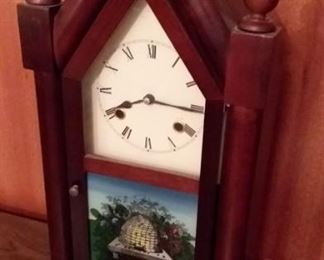 Nice clock with beehive painting