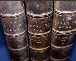 ANTIQUE 19TH CENTURY HISTORY OF THE POPES $70