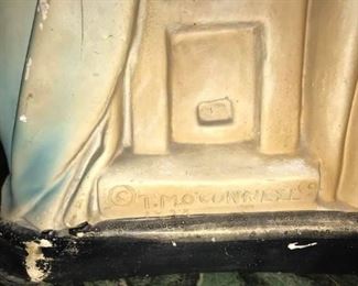 VINTAGE RARE LARGE T.M.O  CONNELL SCULPTURE  2.5FT TALL  $120