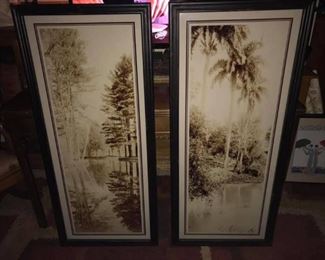 REVERSE GLASS FUJIAN PAINTINGS  4.5 TALL  MAKE OFFER / BID