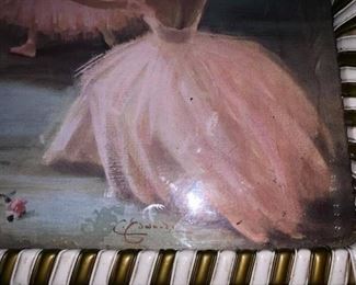 $40  VINTAGE SIGNED TRAY CART