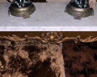 $60 MARBLE TOP ITALIAN BENCH - NOT A LIGHTWEIGHT PIECE