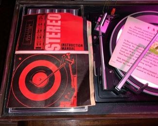 VINTAGE RARE GARRARD RECORD 8 TRACK TAPE PLAYER. GREAT SHAPE AND WORKS. PHOTO MAKES IT LOOKS ROUGH BUT IT IS BEAUTIFUL.  $100