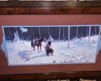 VINTAGE GARY ARTZT NATIVE AMERICAN LITH  $70