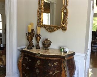 Entry w/ Bombay Chest, Ornate Mirror and more