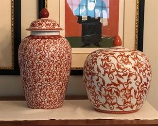 Williams Sonoma ginger jars in excellent condition