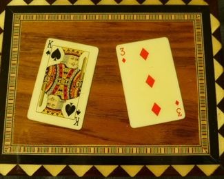 Vintage Inlaid Card Box